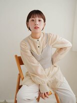 ムク 甲府(muku.)&nbsp;ミディアムヘア/斜めバング/グレージュカラー/甲府駅