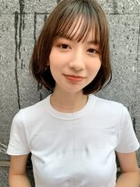 ハローバイシー 仙台(Hello by Sea)&nbsp;韓国風レイヤーボブ/前髪/韓国ボブ/ミルクティーブラウン[仙台