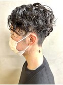 メンズ夏のジェルグリースセットパーマヘア