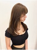 小顔レイヤーカット/ミディアムレイヤー/レイヤーロング