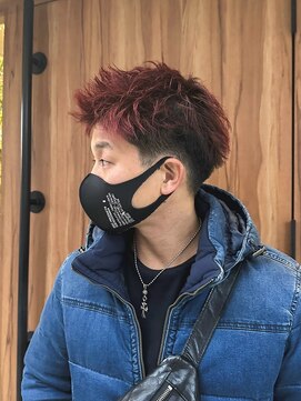 エルナ(ELNA) ブリーチ無しで作る赤髪がポイント◎スパイキーショート