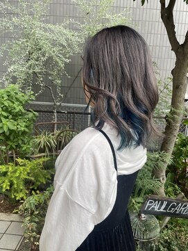 アリ 葛西店(ALi) インナーカラー×ブルー|葛西髪質改善|葛西縮毛矯正|葛西
