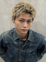 ラベル 渋谷(LAVEL)&nbsp;スパイキーショート/ブロンド/ブリーチカラー/抜きっぱなし