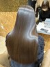 【髪質改善】高濃度水素ケアカラー+ Wトリートメント￥24000