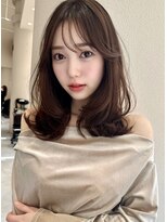 【MINX】くびれヘアアプリコットオレンジハイライトカラー_銀座