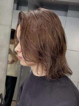 フィフス 大分(fifth) 大分メンズミディアムロングボブウルフニュアンス毛流れパーマ