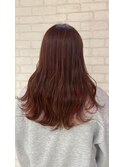 ブリーチダブルカラーアプリコットオレンジレッド秋色韓国