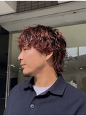 レッド×ブラックデザインカラーウルフ
