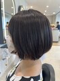 メゾンブラン 川西阪急店(Maison Blanc) 縮毛矯正をしている方でも簡単まとまる丸みショートボブです。