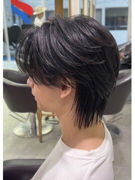 オーシャントーキョー 心斎橋(OCEAN TOKYO WEST) シャギーカットセンターパートウルフ