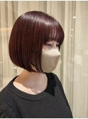 カシスレッド/ぱつっとミニボブ