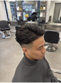 men's/メンズ/スパイキーショート/フェード/スペインカール