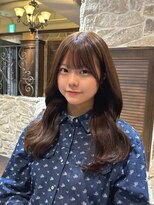 モナン 海老名(Monan)&nbsp;ヨシンモリヘア 韓国ヘア ロング 前髪あり マロンブラウン