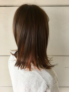 ラッソヘアー(Lasso hair) インナーカラーオレンジ