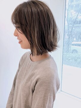 コルソ ケーツー 梅田 茶屋町(corso k-two) 《グレージュ》大人ボブ×透けカラー