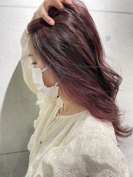 ジンジャー(GINGER) インナーカラー×ピンク×髪質改善