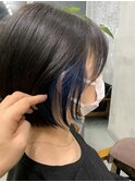 frope インナーカラー　ネイビーショート@加藤