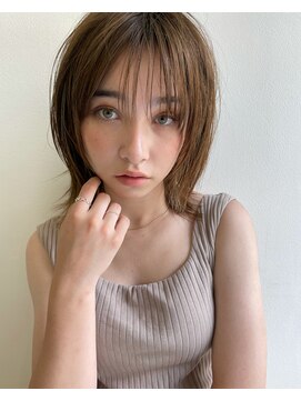 ロモヘアー(romo hair) シースル外ハネスタイル