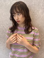 アース 三軒茶屋店(HAIR&MAKE EARTH) 三軒茶屋_レディース_セミロング_コテ巻き_パーマ_ブラウン_小顔