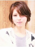前下がりショートボブ/丸みショート　20代30代40代