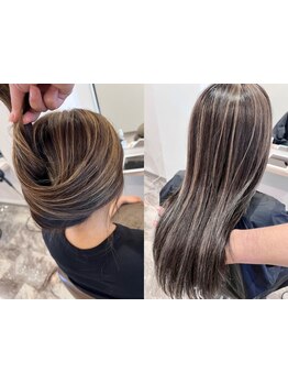 気になり始めた白髪もしっかりカバー◎白髪を活かすデザインカラーで、あなたの魅力を引き出してくれる♪