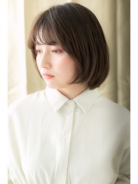 カバーヘア ブリス 川口(COVER HAIR bliss) グレージュカラー小顔矯正立体カットマッシュボブY川口30代40代