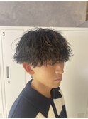 波巻きパーマ
