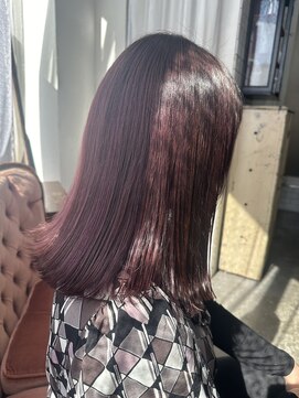 レガーレ(Legare) 秋冬オススメパッツンヴァーガンディロングボブスタイル