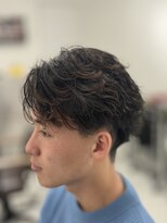 バース 梅田中崎町店(BIRTH)&nbsp;フェザーパーマシャドーパーマセンターパート韓国メンズパーマ