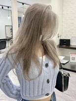 ラフヘアデザイン(Raf hair design)&nbsp;バレイヤージュコントラストハイライトミルクティーベージュ