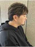 メンズナチュラルセンターパートハイライトメッシュカラー