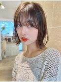アプリコットオレンジくびれヘアハイライトカラー名古屋ショート