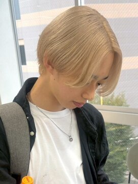 ロイオブジゼル(roi of GiseL) ショート ハイトーン ダブルカラー ミルクティーベージュ メンズ