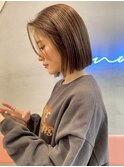 マロンベージュ/ボブ/前髪/レイヤー/小顔/髪質改善/縮毛矯正札幌