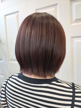 【切りっぱなしボブ×モカブラウン】