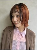 小顔/オリーブグレー/ココアベージュ/黒髪/レイヤー