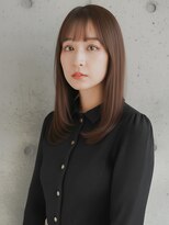 ニューヨークニューヨーク 守口店(NYNY)&nbsp;内巻きストレートセミロング×ブラウンベージュ