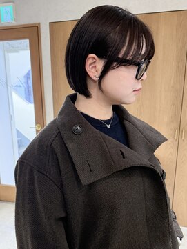 ラミエ バイ メルト 吉祥寺(lamie by melt) 久保田)ミニボブまるみボブまろやかブラウンベージュ春カラー
