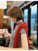 『シンツウトモヒロ』ニュアンスパーマとカジュアルボブ