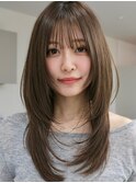 韓国ハッシュレイヤー×オリーブベージュ