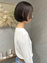 フレームプラス なんば駅前店(FRAME+)&nbsp;透明感グレージュ　丸みショートボブ