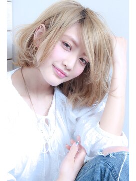 ヘアーアートシフォン 川口東口店(hair art chiffon) 似合わせカットでブルージュ＆ヴェールウェーブのセミディ 川口