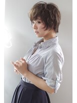 ザ シー 橋本(The C)&nbsp;30代40代大人可愛い小顔センシュアルショートサイド黒髪ベージュ