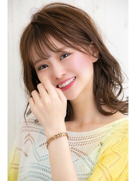 オレンジクラッカー(Orange Cracker) エアリーなひし形ミディアムレイヤー