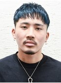 スーツ短髪ツーブロック束感モテる黒髪シークレットパーマ