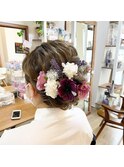 着物シニヨンロングアレンジ【ヘアアレンジ　立川南/立川/浴衣】