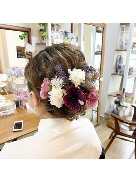 ロカット サロン(Roquat Salon) 着物シニヨンロングアレンジ【ヘアアレンジ　立川南/立川/浴衣】