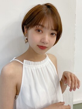 ハニーシブヤ(HONEY shibuya) 大人可愛い20代30代40代小顔すっきりショート×ラテベージュ