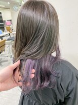 アジールヘア 東上野店(agir hair) インナーカラーラベンダーグレージュ10代20代【上野/東上野】