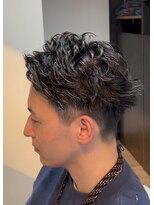 ニコ ヘアリラクゼーション(Nico hair relaxation) 刈り上げツーブロック髪黒髪アップバングかっこいいメンズカット